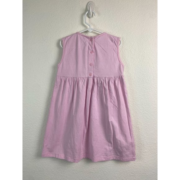 Smock Monkey girls 7 pink smocked flamingo tunic mini dress stretch casual - Picture 4 of 6